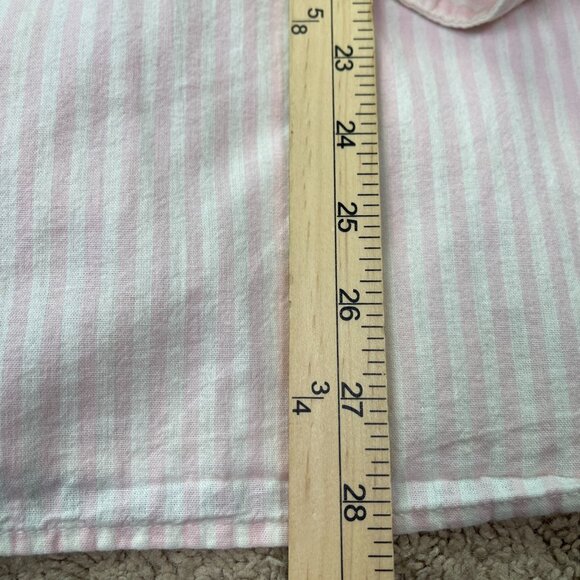 Vintage Guess Georges Marciano Button Up Shirt Womens Pink Striped Oversized 2 - Picture 7 of 11